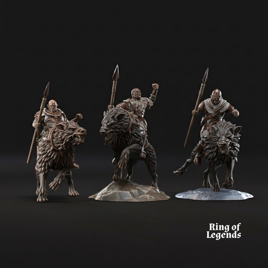 6x jinetes warg solo con jabalina - Ciudad Oscura de Morlok