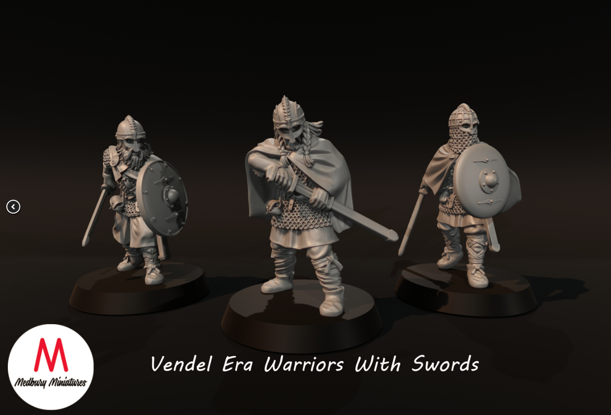 Vendel Era Warriors With Swords