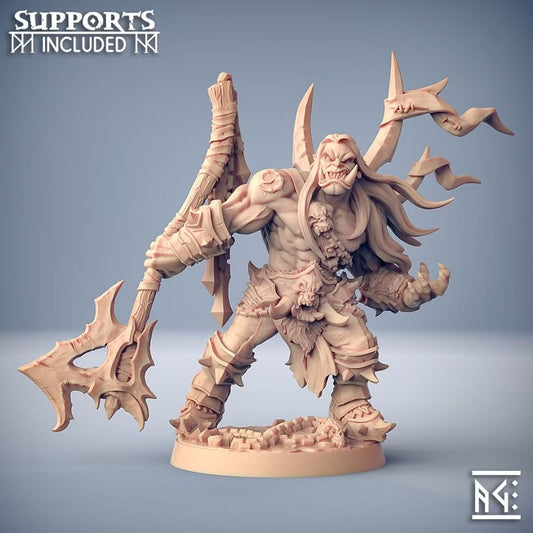 Orc Barbarians - Throgar the Chainbreaker