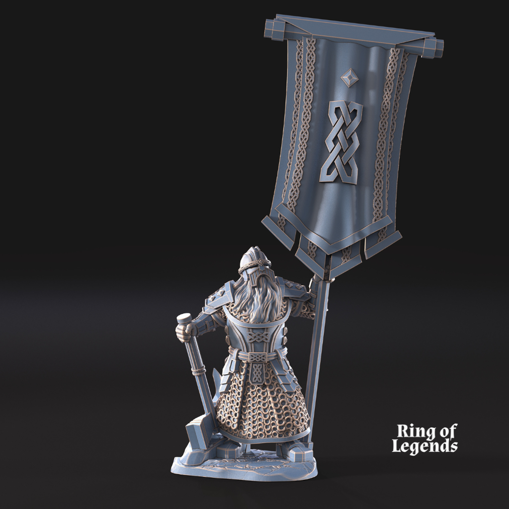 Command group: 1 captain, 1 banner, 1 horn | Kalak Dwarves