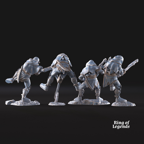 4x Goblins mit Axt - Goblins der Höhle