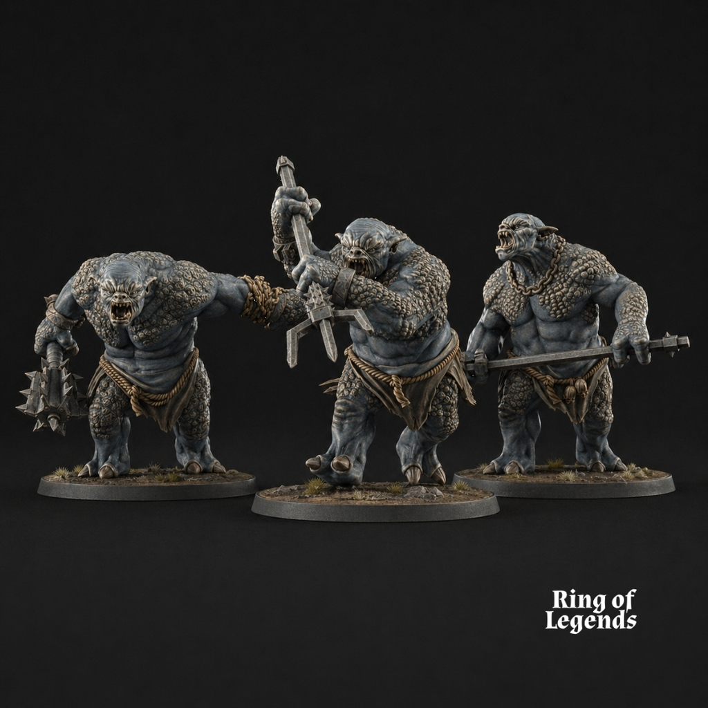 3x Variantes de Trolls de las cavernas