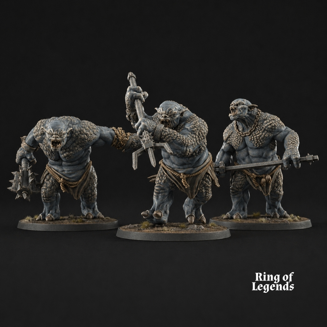 3x Variantes de Trolls de las cavernas