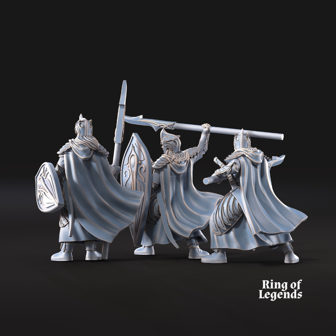 6 lanceros con escudo opcional - Elfos de Galanthir