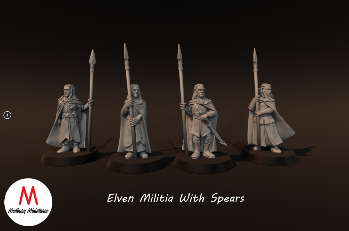 Elven Militia With Spears
