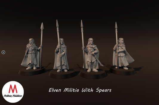 Elven Militia With Spears