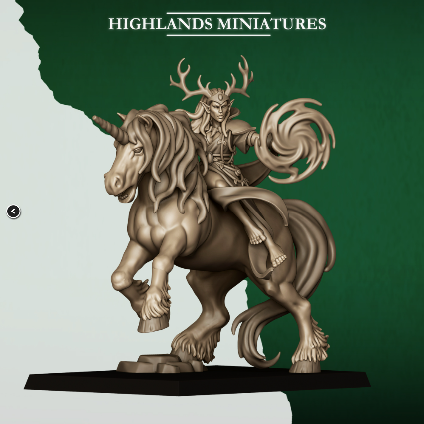 Mounted Feral Elf Druid on Unicorn
