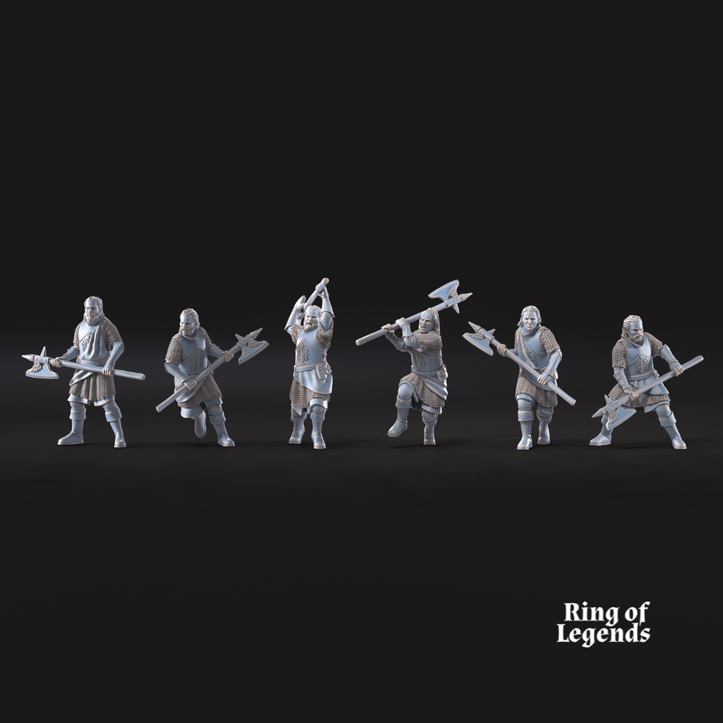 6x Mountaineers with axe - White Swan