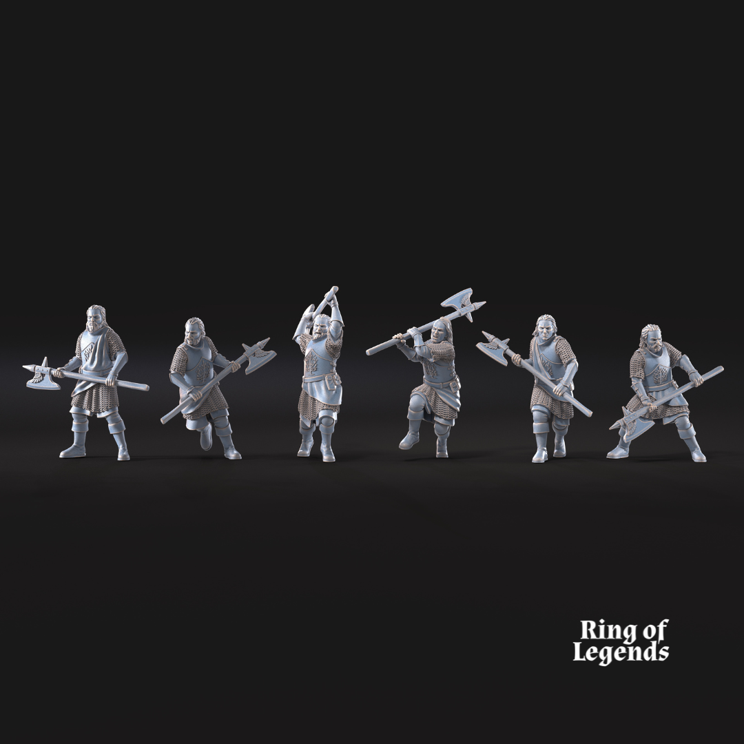 6x Mountaineers with axe - White Swan