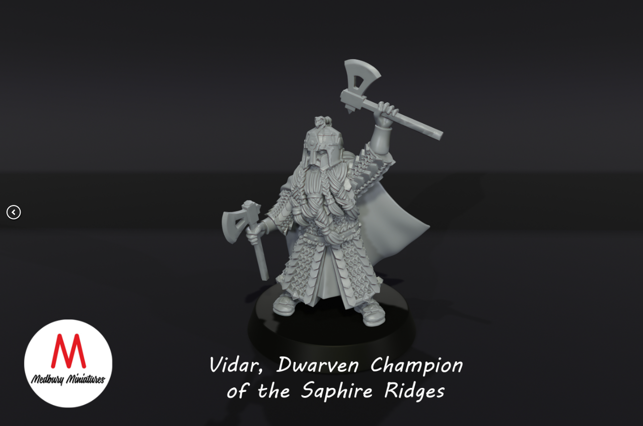 Vidar, Dwarf champion of the Saphire Ridges