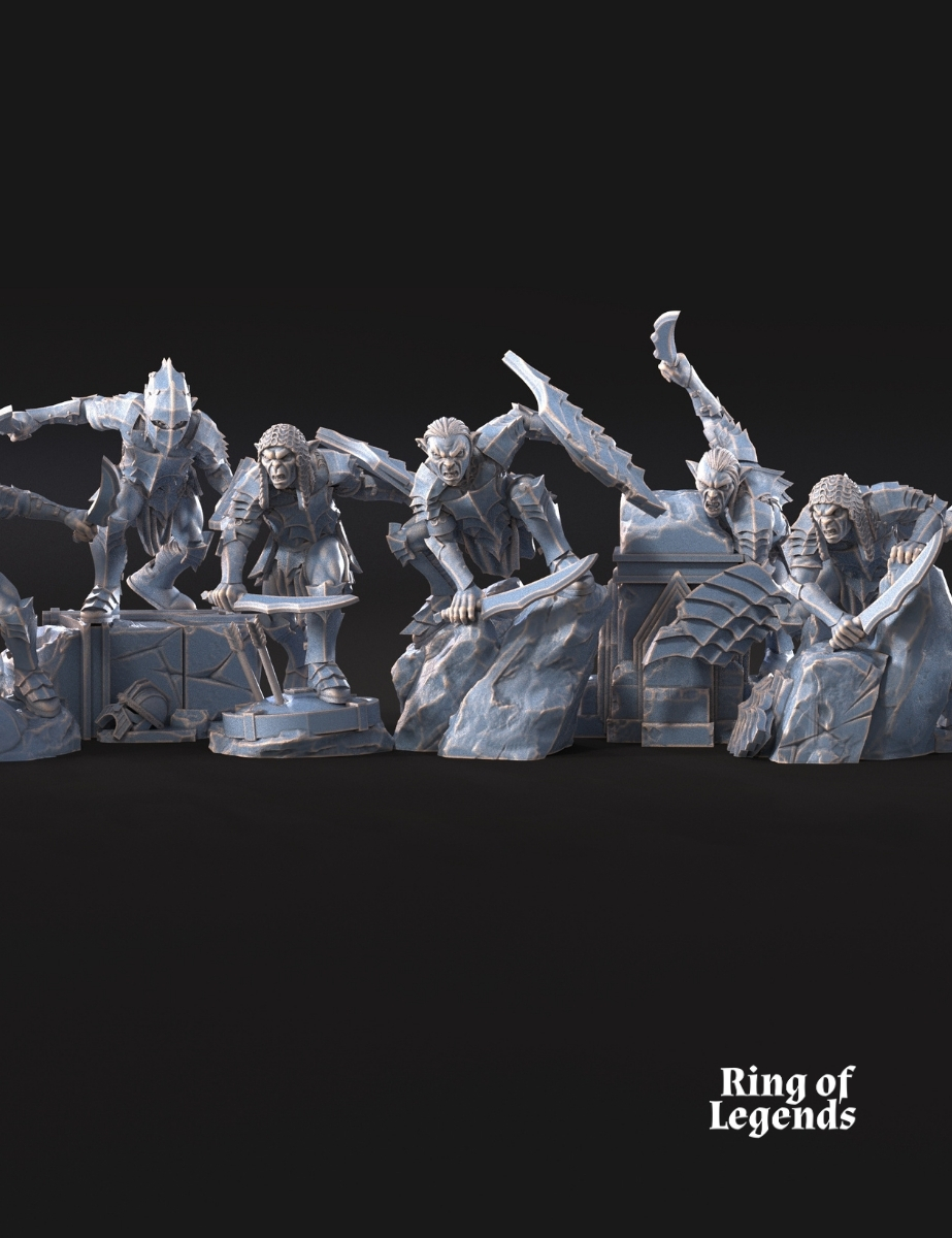 Goblins of the Cave 10x Warriors with Sword and Shield