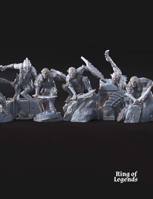 Goblins of the cave 10x Warriors with sword and shield