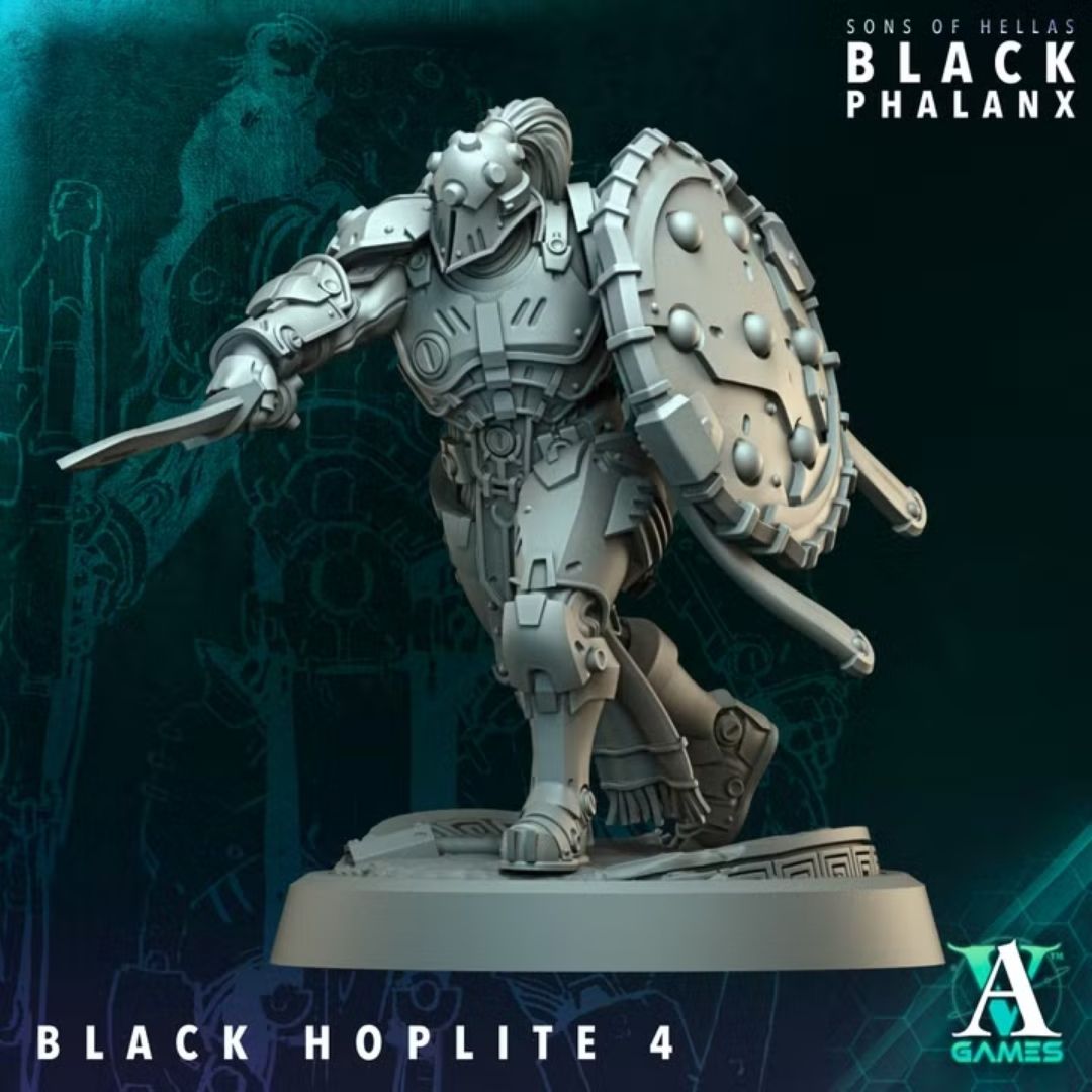 Sons of Hellas - Black Hoplite with Shield 4