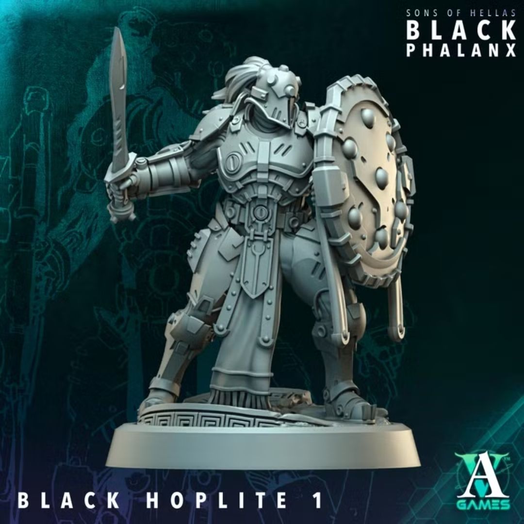 Sons of Hellas - Black Hoplite with Shield 1