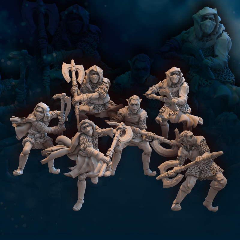 6 Goblins con Hacha - Goblins de la Cueva
