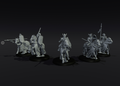 High Men Mounted Cavaliers x5 (Multipart, presupported)