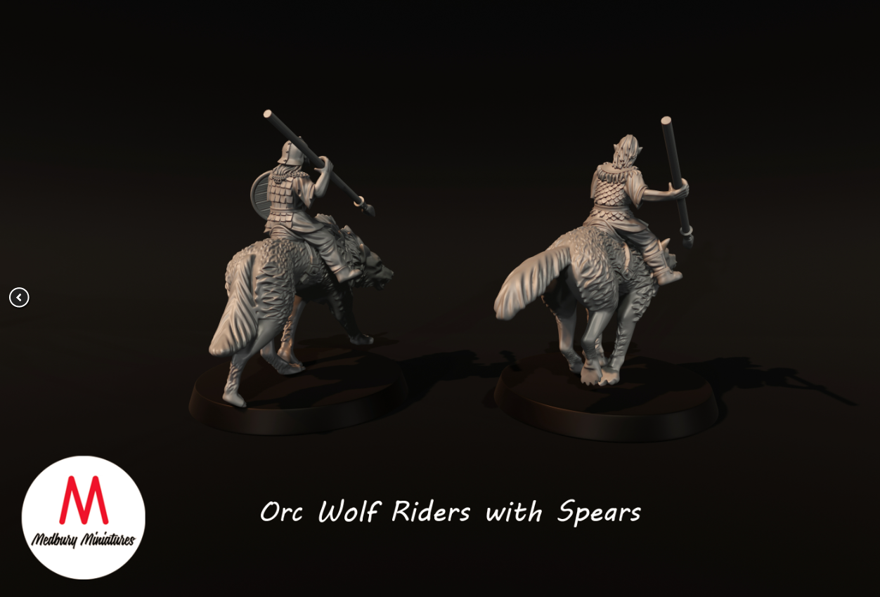 Orc wolf Riders with Spears
