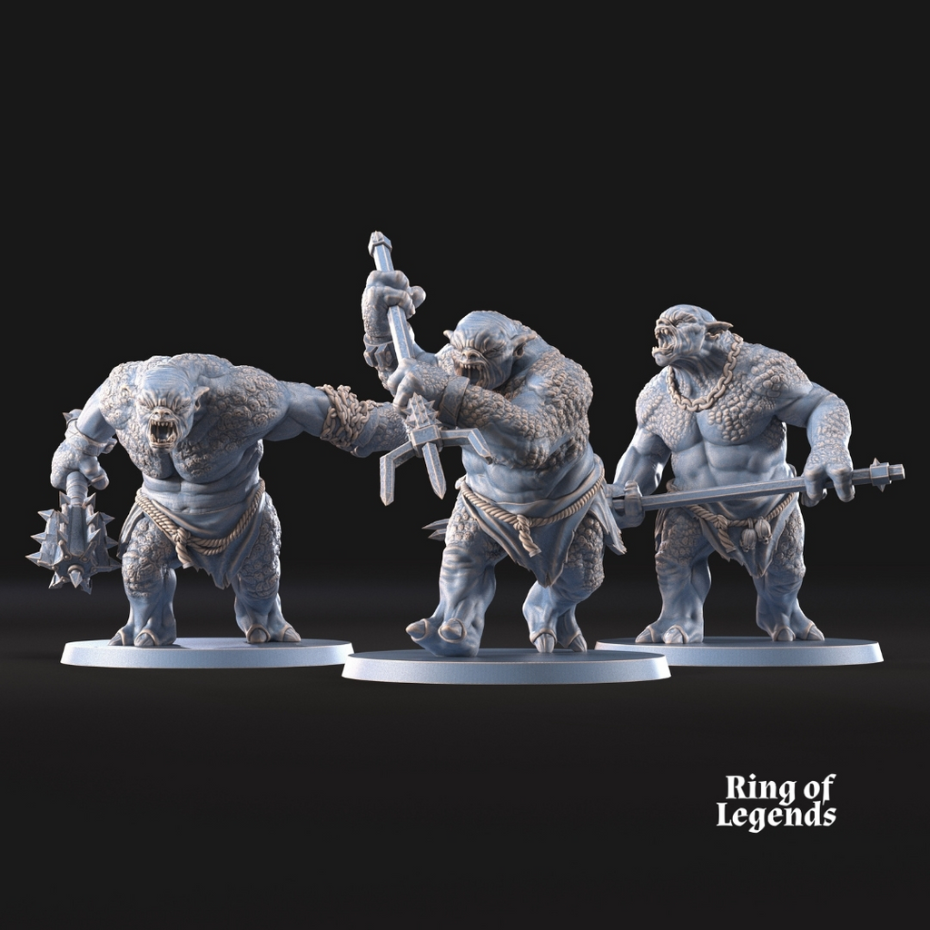 3x Variantes de Trolls de las cavernas