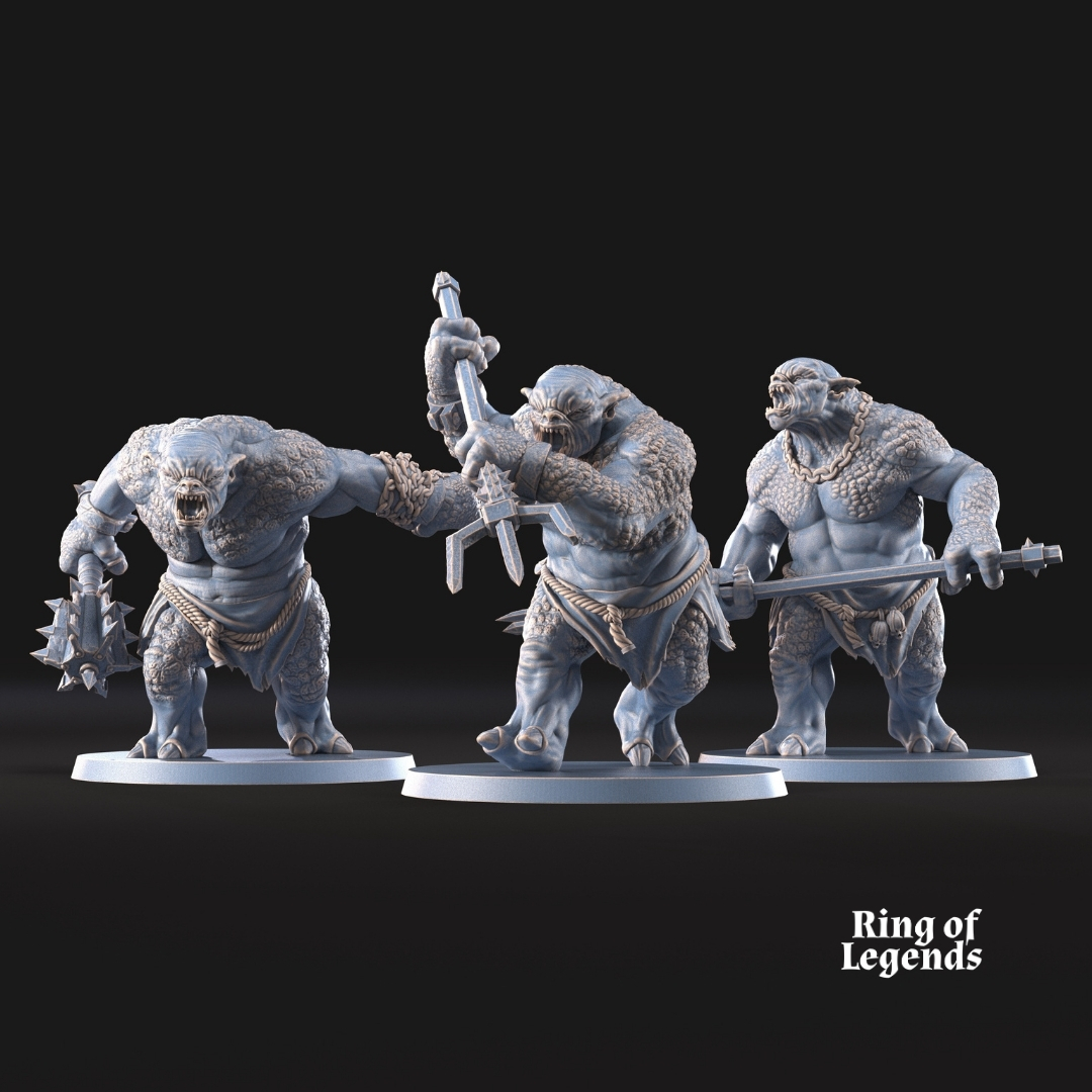 3x Variantes de Trolls de las cavernas