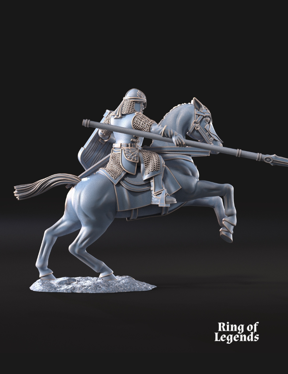 3x North Warrior Riders with spear shield