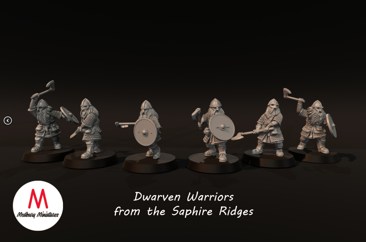 Dwarves of the Saphire Ridges Dwarf Warriors with Axes