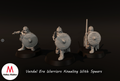 Vendel Era Warriors Kneeling With Spears