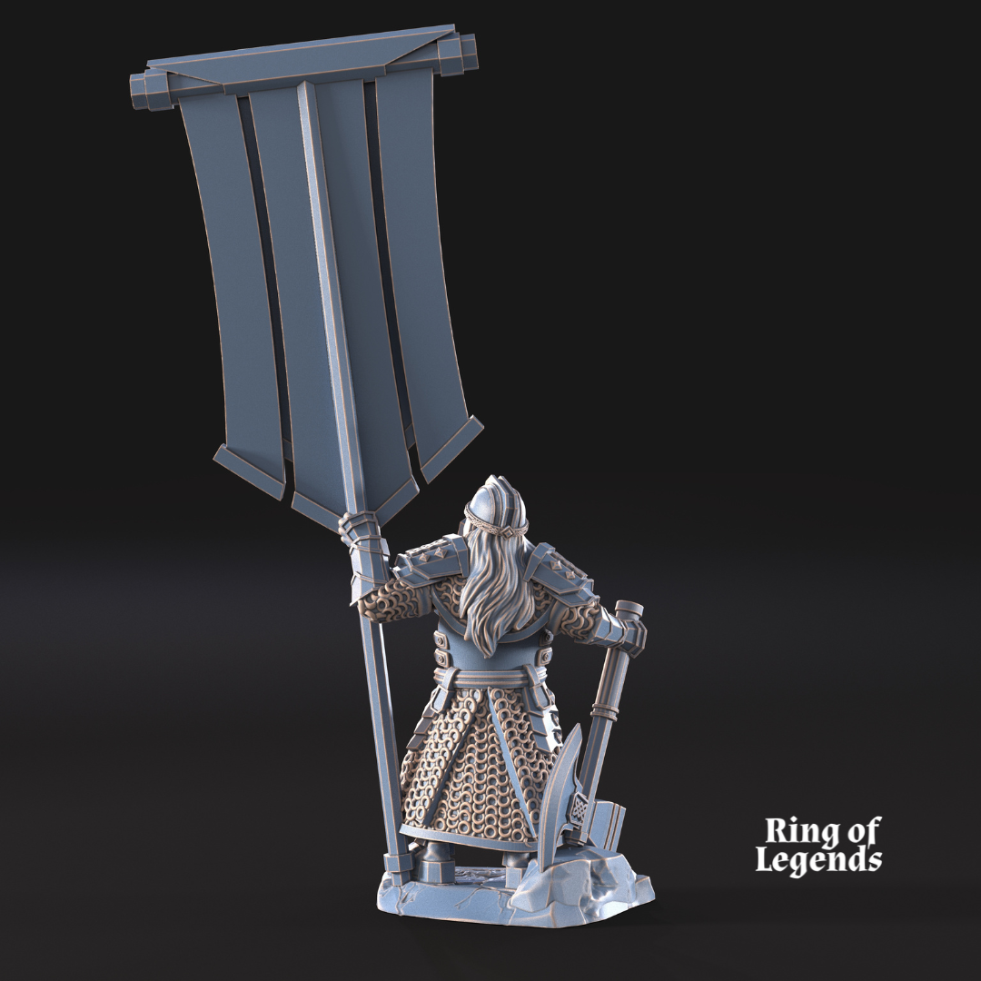Command group: 1 captain, 1 banner, 1 horn | Kalak Dwarves