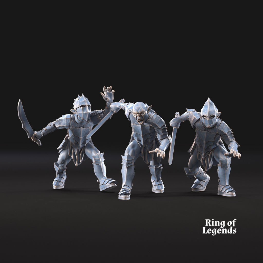 3x Goblins with swords - Non-scenic base