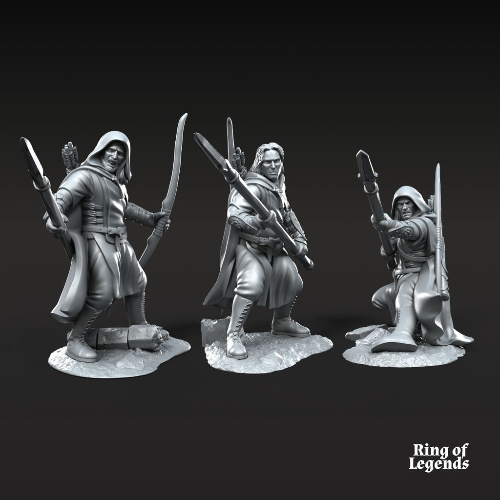 3x Rangers of Grey Castle (Spear and Bow)
