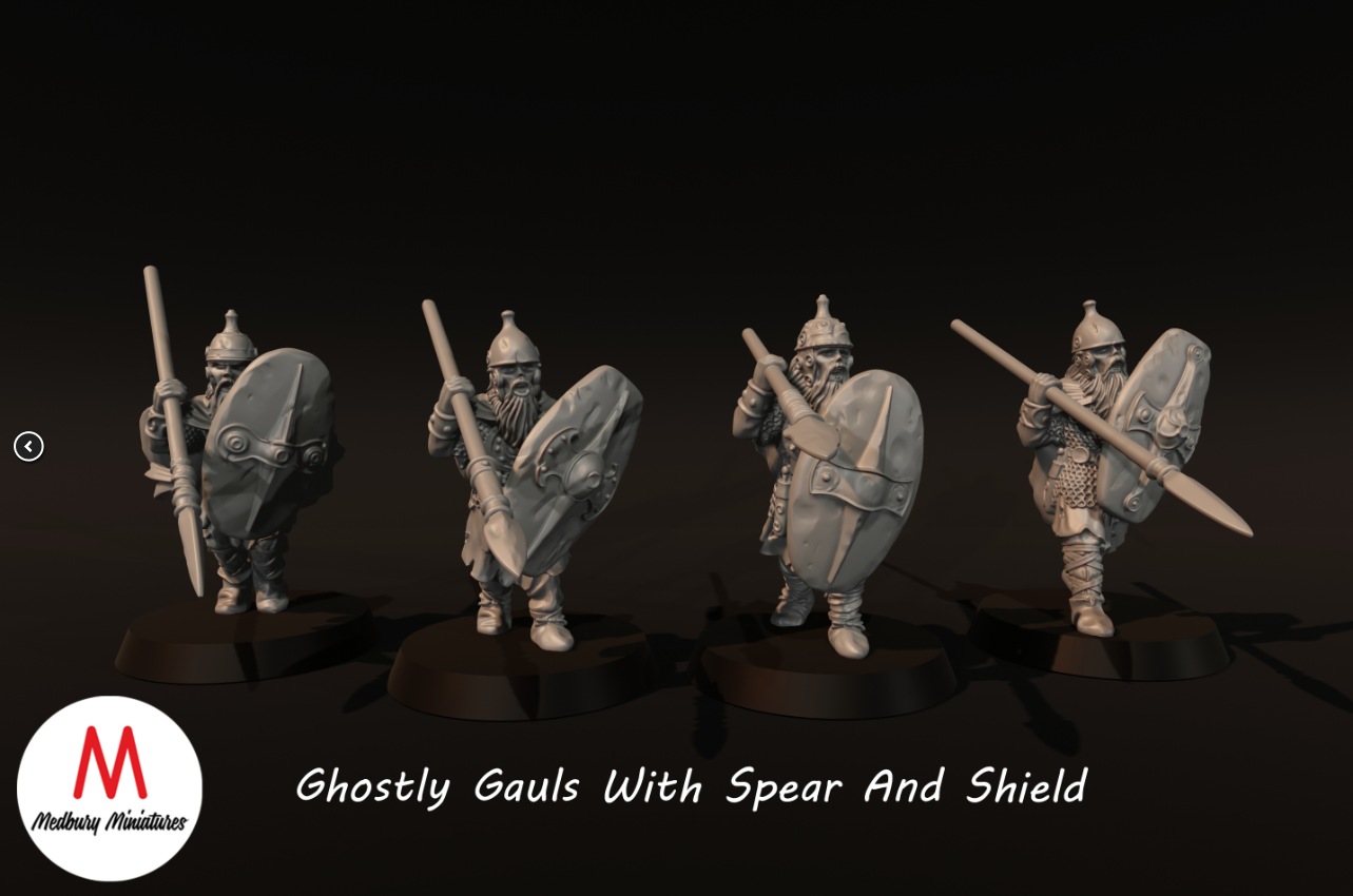 Ghostly Gauls With Spear And Shield