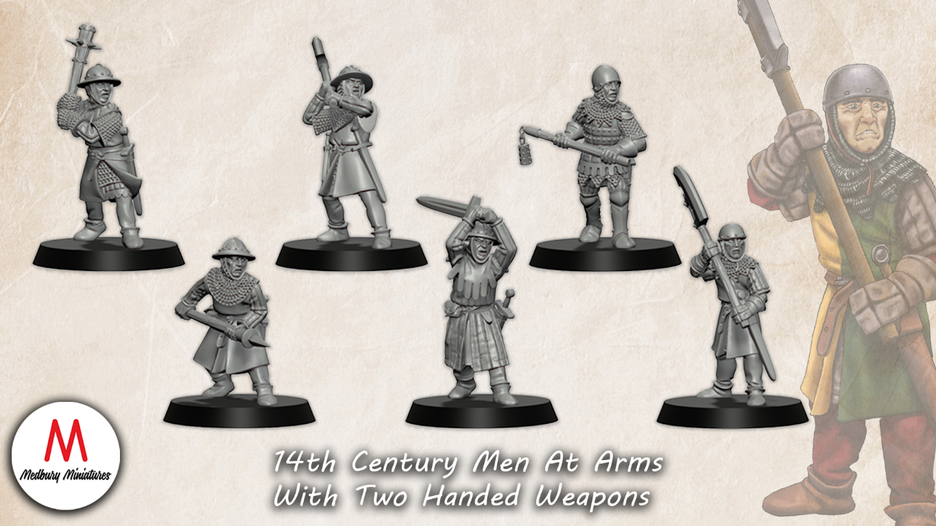 14th Century Men At Arms With Two Handed Weapons