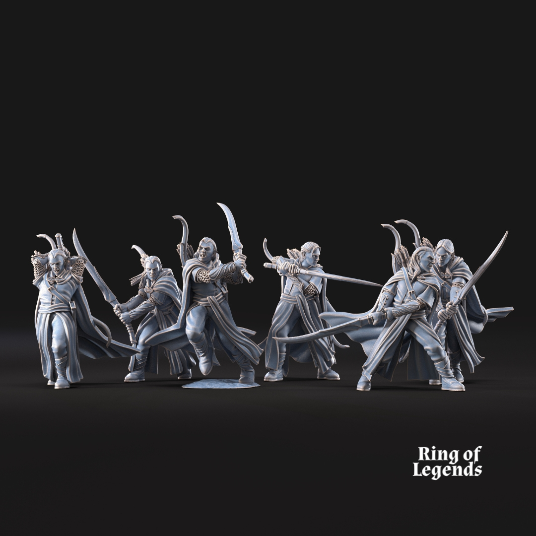 6x Guardianes del bosque con espada - Elfos Galanthir