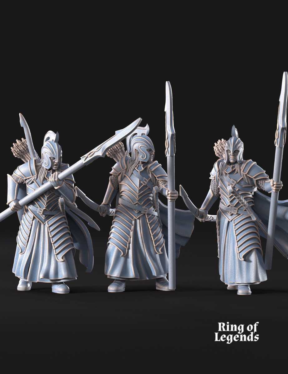 Bloody Elves - 6x Warriors with bow and spear