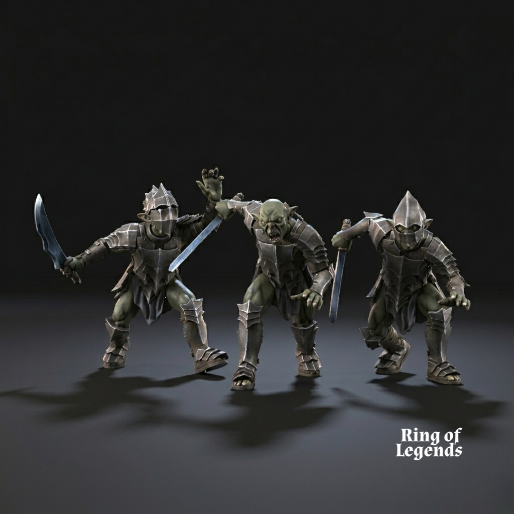 3x Goblins with swords - Non-scenic base