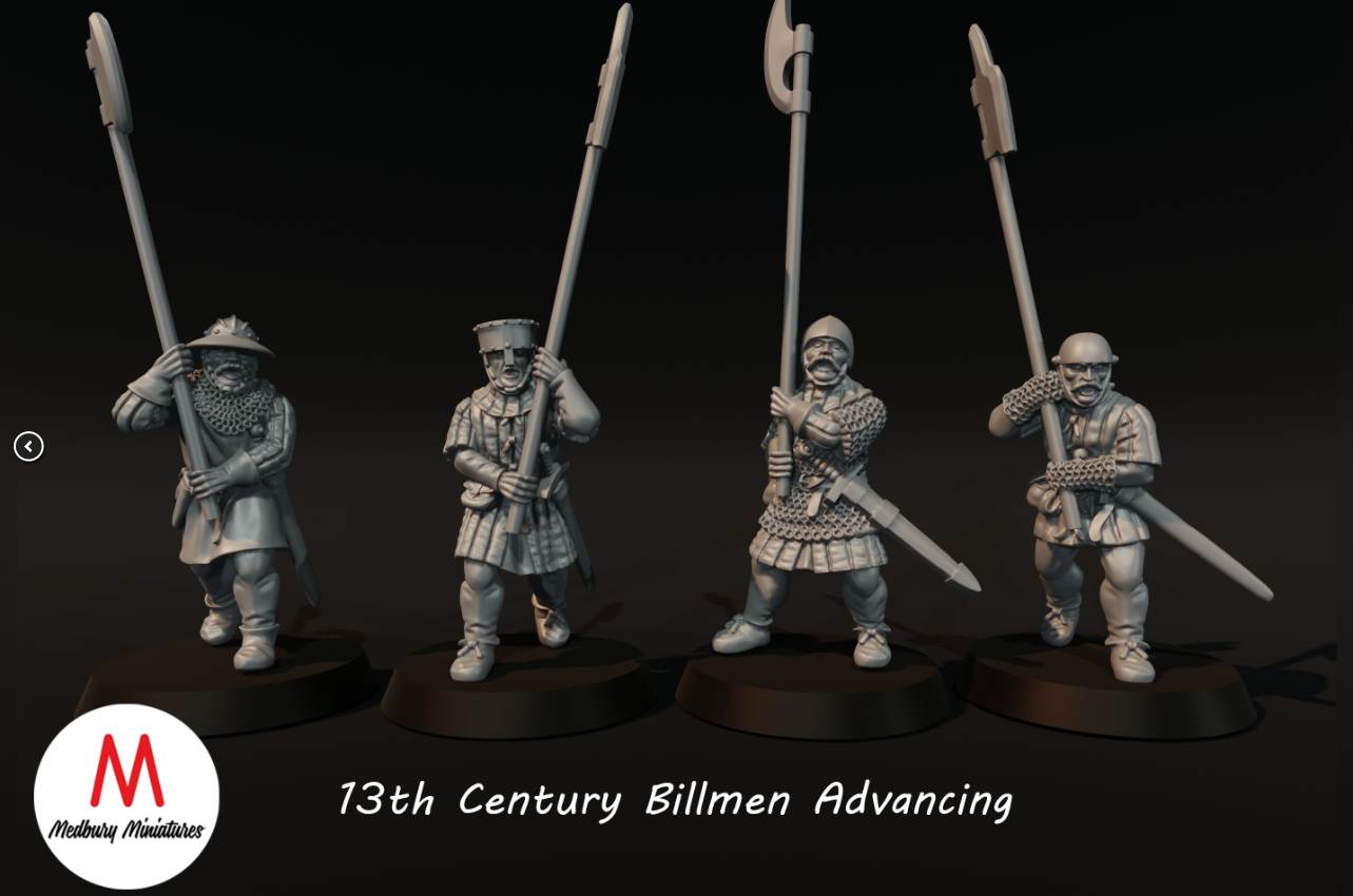 13th Century Billmen advancing