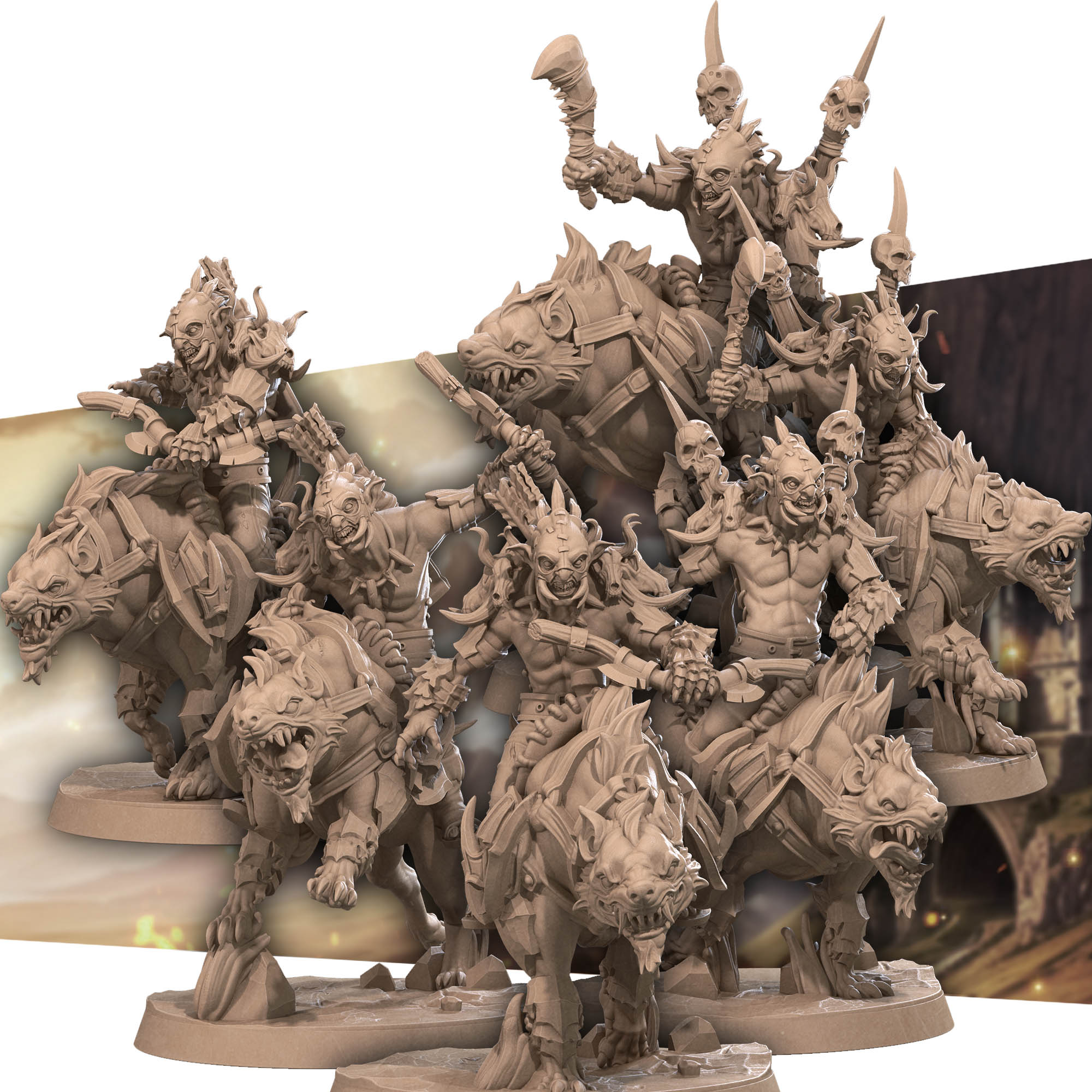 Warg Rider Set (6 Miniaturen)