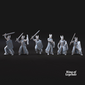 6x Swan Warriors with sword - White Swan