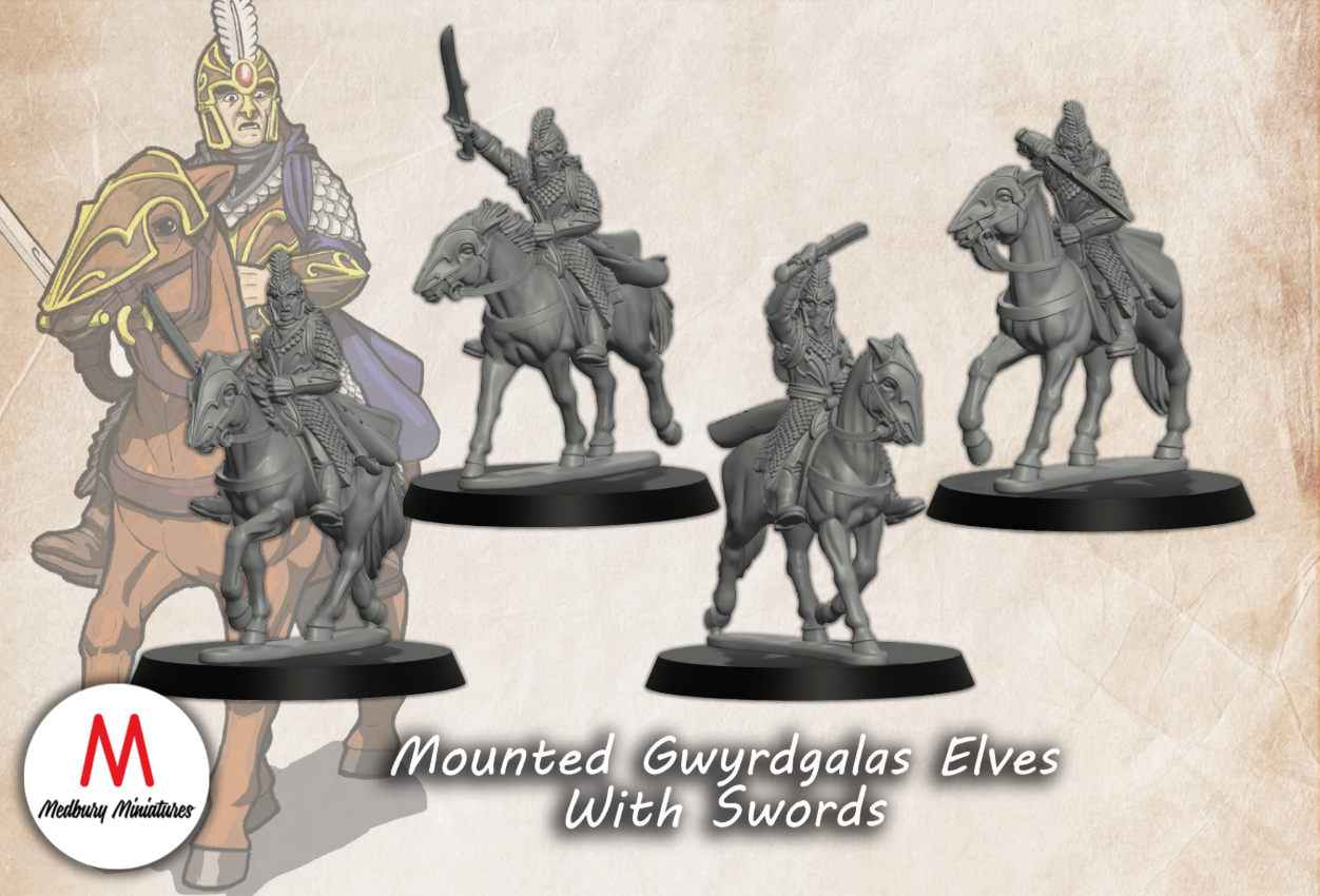 Mounted Gwyrdgalas Elves With Swords