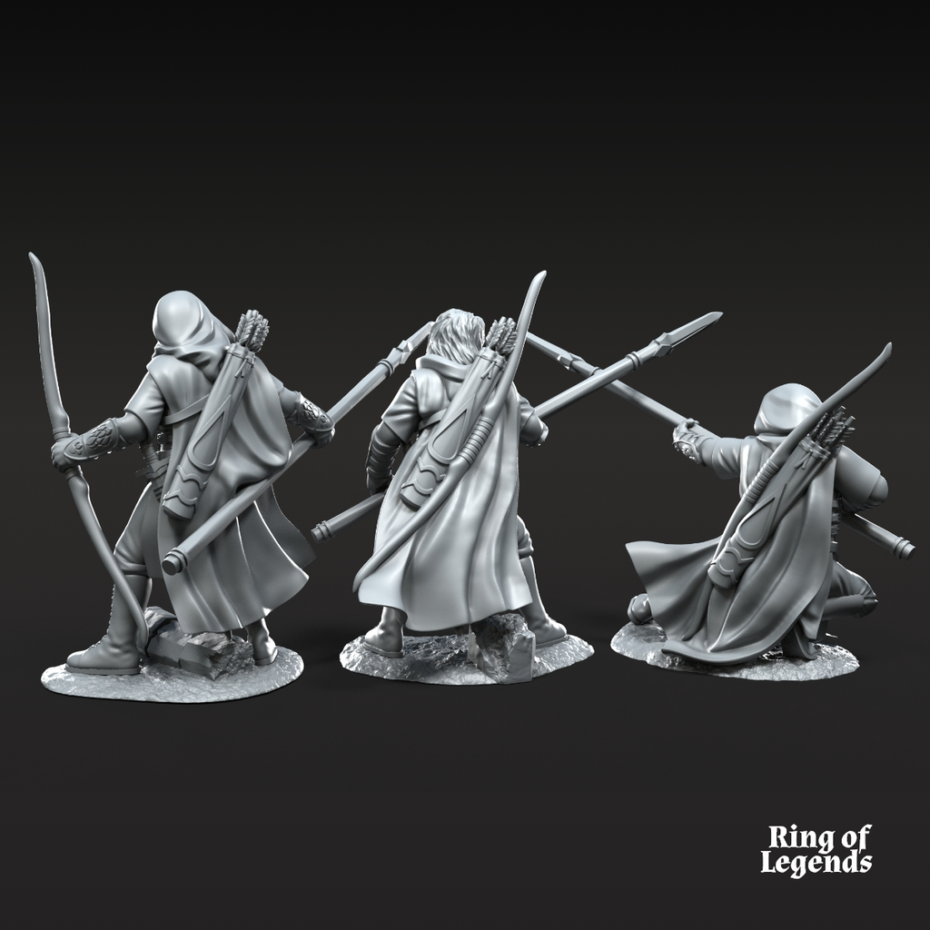 3x Rangers of Grey Castle (Spear and Bow)