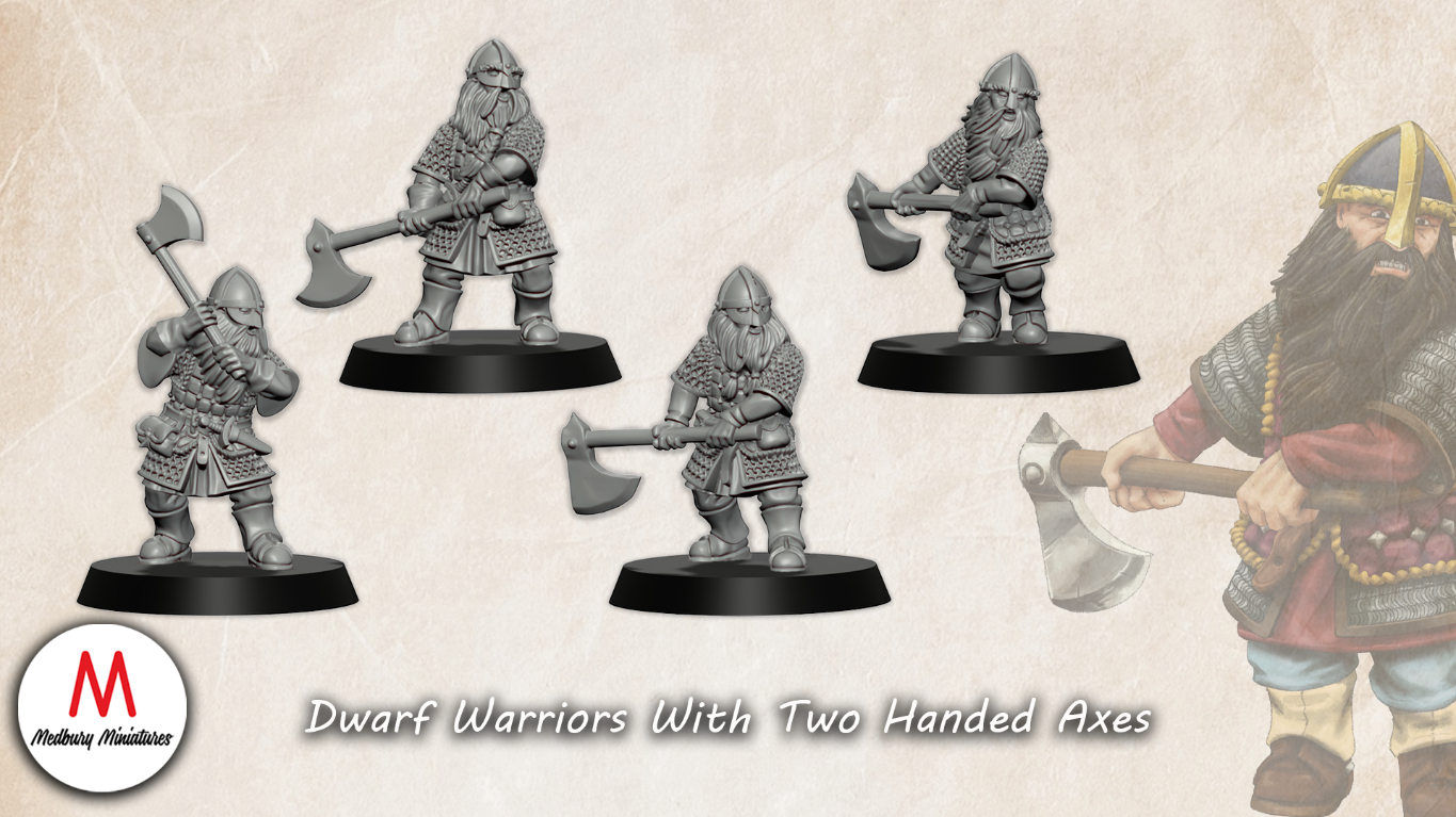 Dwarven Warriors With Two Handed Axes