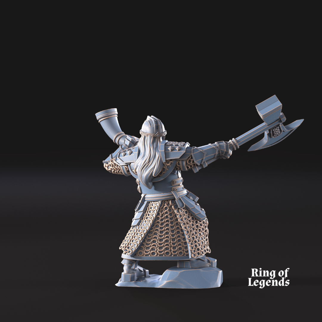Command group: 1 captain, 1 banner, 1 horn | Kalak Dwarves