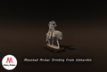 Mounted Archer Drinking From Waterskin