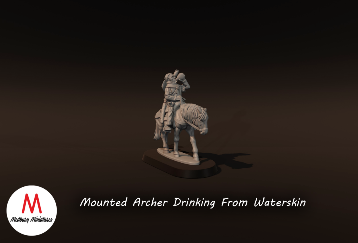 Mounted Archer Drinking From Waterskin