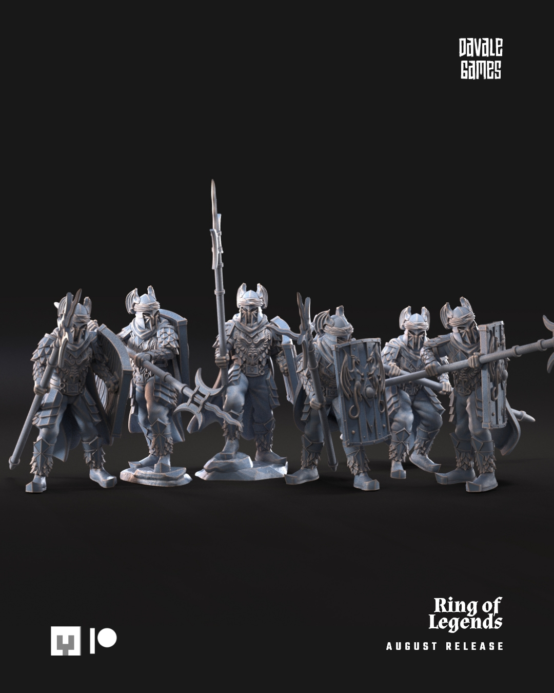 6x piqueros de élite del ejército del Dragón y escudo