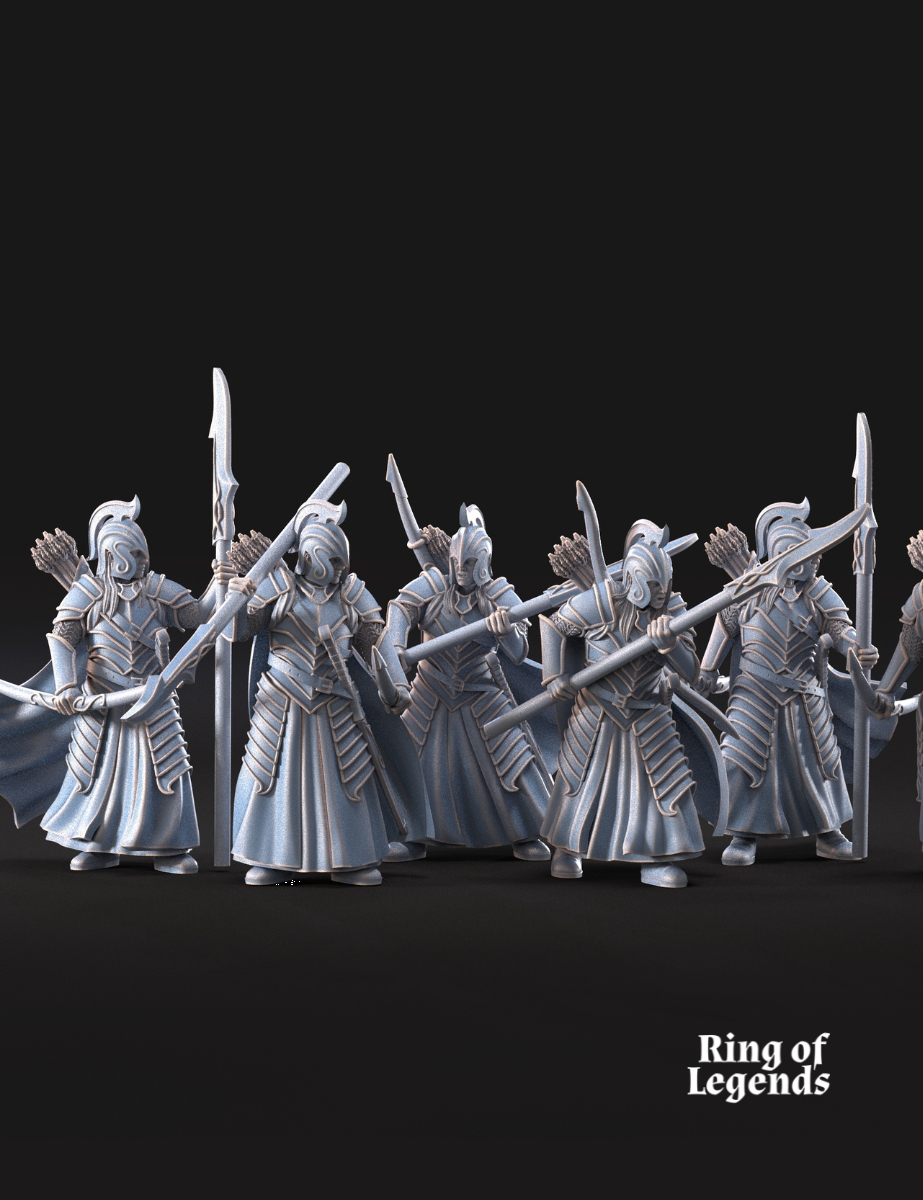 Bloody Elves - 6x Warriors with bow and spear