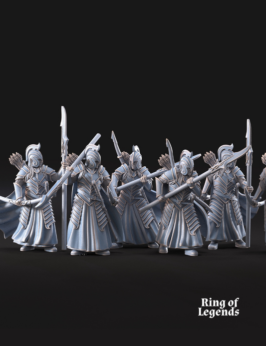 Bloody Elves - 6x Warriors with bow and spear